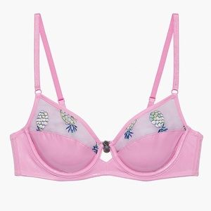 Savage X Fenty tutti fruity tulle & vinyl bra
